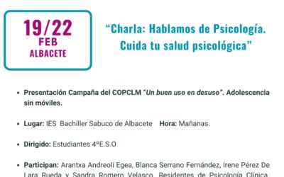 Charla: Hablamos de Psicología. Cuida tu salud psicológica