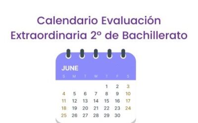 Calendario Extraordinaria 2ºBachillerato