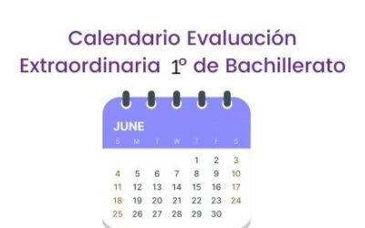 Calendario Extraordinaria 1ºBachillerato