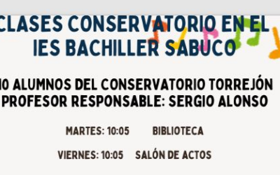 Clases del conservatorio en el Sabuco