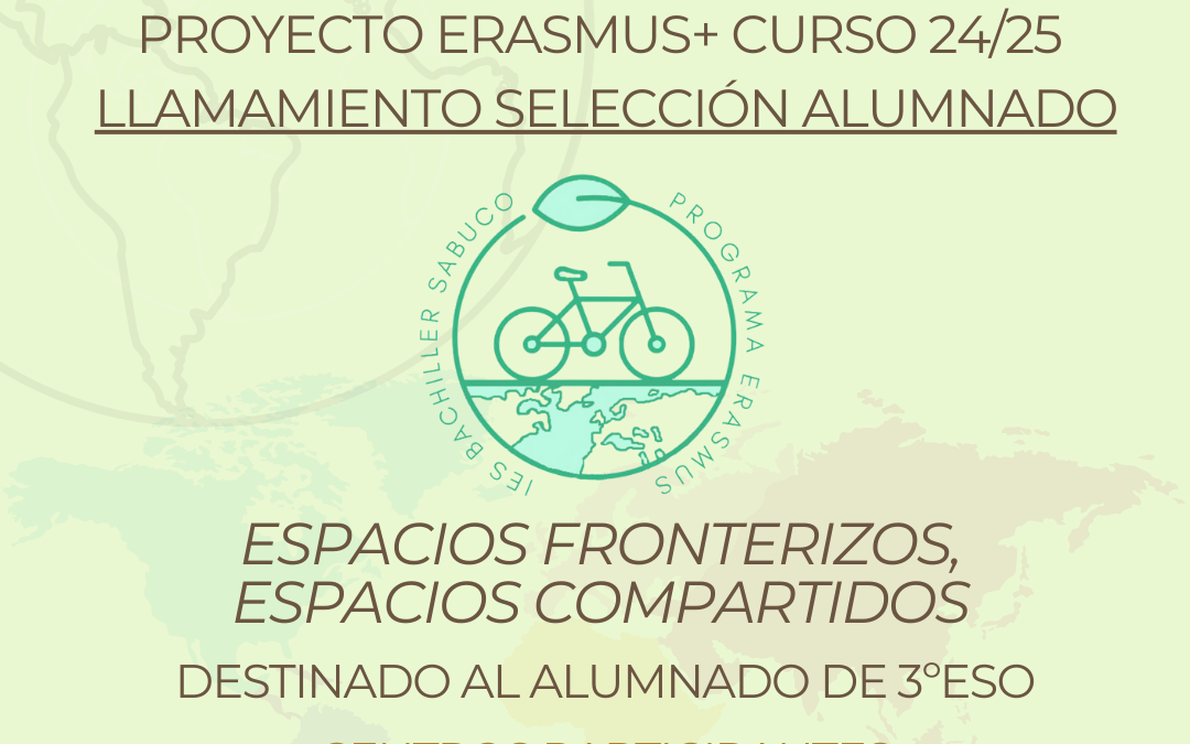 Llamamiento para participar en el Proyecto Erasmus+ «Espacios fronterizos, espacios compartidos»
