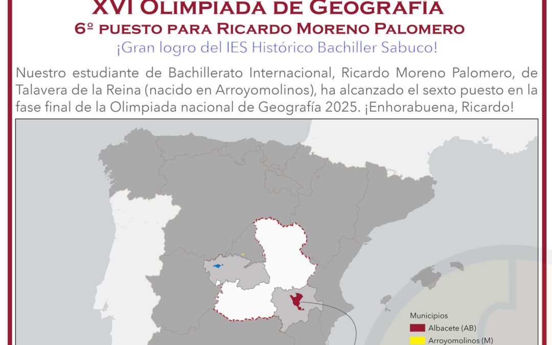 Ricardo Moreno: 6º puesto en la Olimpiada nacional de Geografía.